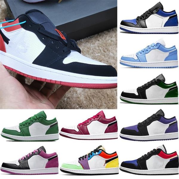 

new jumpman low 1s 1 mens basketball shoes game royal shadow reverse sport running shoes bred pine green noble red travis scotts