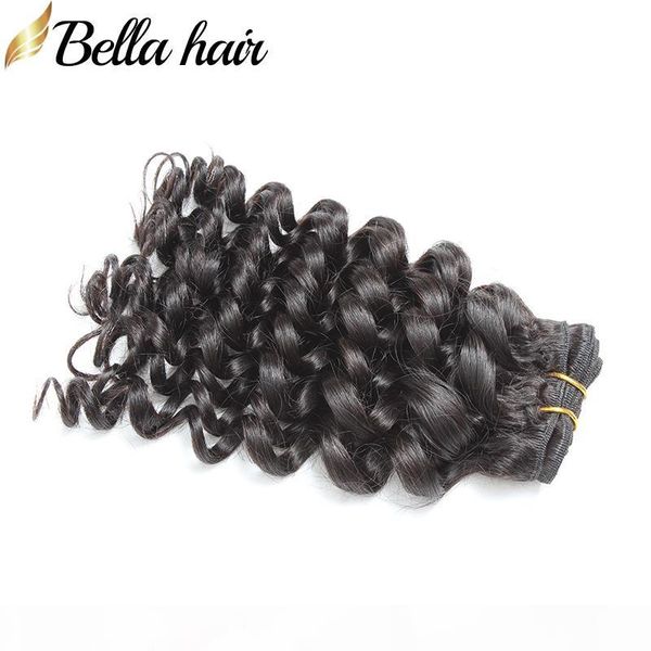 

brazilian virgin hair bundles deep curly human hair funmi hair weft extensions weaves 3pcs lot quality natural color bellahair, Black