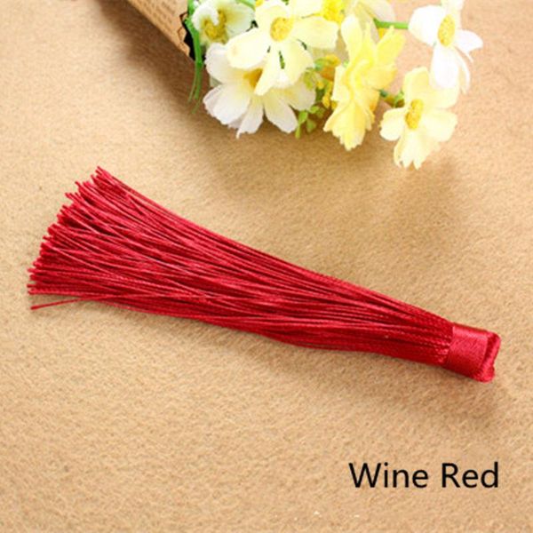 

10 шт. 12см красочная полиэестра silk tassel щетка для серьги очарование изготовление сати-кисточек подвеска diy ювелирные изделия handmade, Black