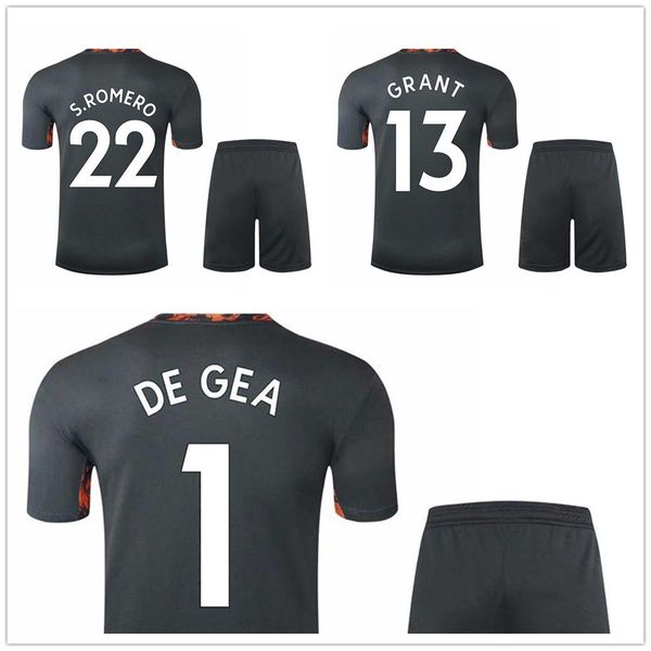 kids kit 20 21 манчестер вратарь футбол футбол джерс де геа maritial fred 2021 utd b. фернандес погрей джеймс рашфорд футбольная рубашка
