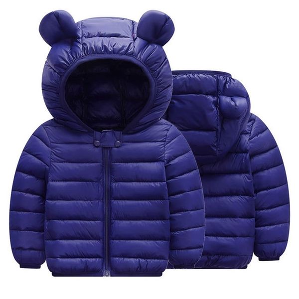 

fashion winter baby boys girls coat kids warm jacket children hooded outerwear lj201128, Blue;gray