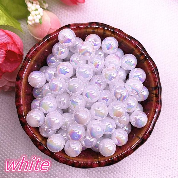 

new 6mm 8mm 10mm shining ab acrylic imitation pearls loose spacer beads for jewelry making diy earrings accessories wmtuem