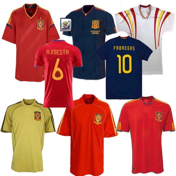 

fast ship испания ретро футбол джетки 1994 2002 10 винтаж классический классик a.iniesta torres raul trackss xavi david villa camisa de fute, Black;yellow