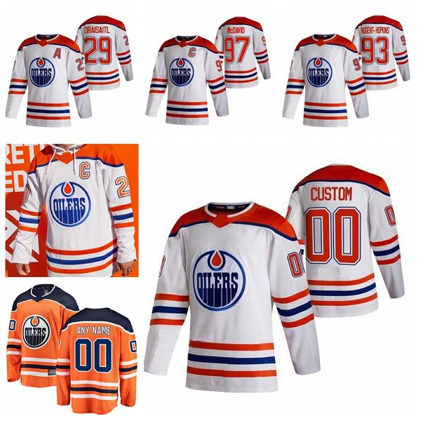 

2021 reverse retro edmonton oilers hockey jerseys cooper marody jersey ryan mcleod jesse puljujarvi alan quine kyle turris custom stitched, Black;red
