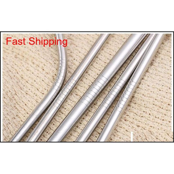 

in stock reusable eco-friendly drinking straw straight bend metal straws bar family kitchen for beer frui qylnsb sports2010