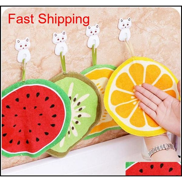 

lovely fruit print hanging kitchen hand towel microfiber towels quick-dry cleaning rag dish cloth wiping napk qylltv bdebaby
