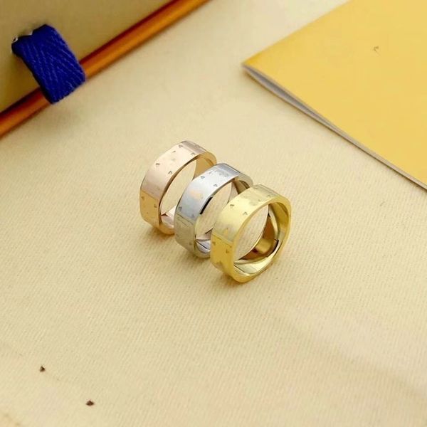 

l lady fine steel ring gold silver rose gold wedding gift engagement fashion