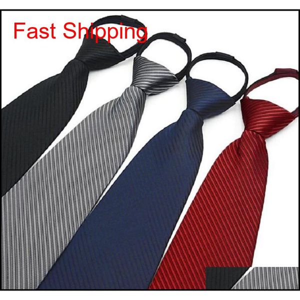 

9cm zipper tie men's business necktie zip polyester neck tie black red blue ascot wedding team security me qylmzm homes2007, Blue;purple