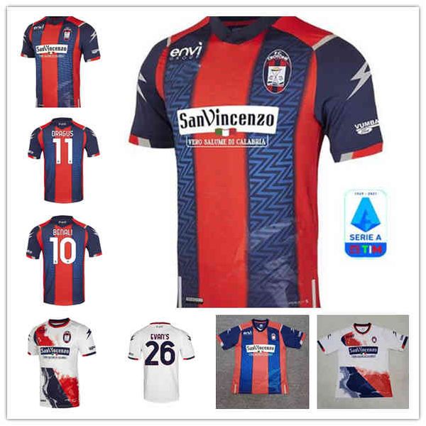 

2020 2021 fc crotone soccer jerseys 20 21 djidji dragus luperto magallan benali petriccione eduardo football shirt uniforms 3xl 4xl, Black;yellow