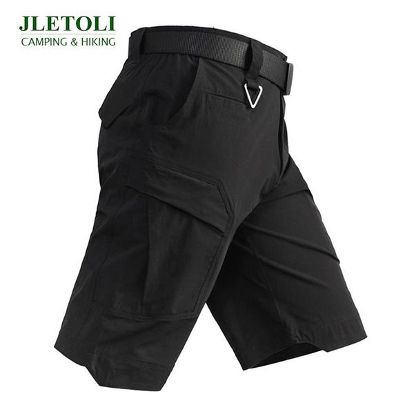 

jletoli summer quick-drying hiking shorts travel multi-pocket tooling shorts men's outdoor sports tactical short wmtfge, Black;blue