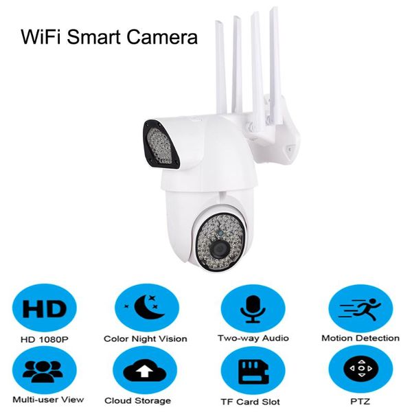 

1080p wireless ptz speed dome ip camera wifi outdoor two way audio cctv security video network surveillance camera