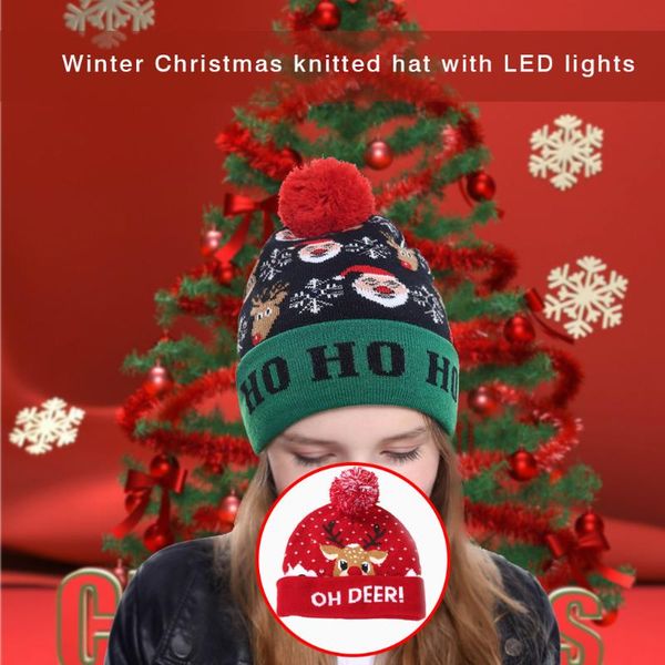 

christmas decorations led hat sweater knitted light up gift for kids xmas 2021 year