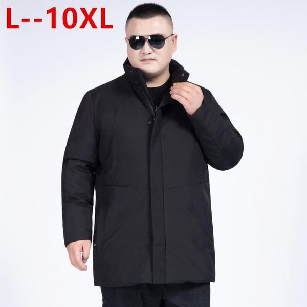 

winter 12xl 10xl outwear 8xl stand collar clothing fashion cotton padded warm men's casual jacket comfortable coat1, Black