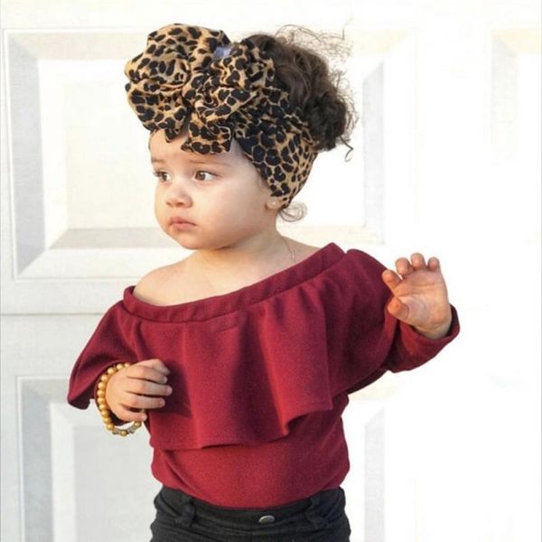 

hair accessories baby girl headbands children's leopard bow girls super soft nylon without trace wide and narrow headband, Slivery;white
