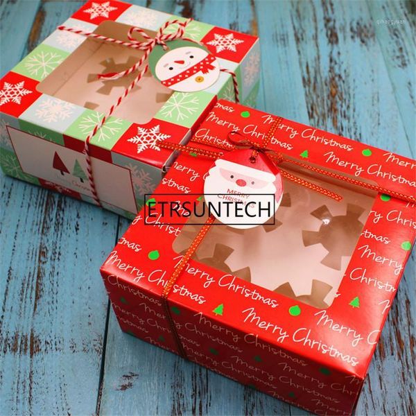 

500pcs/lot lovely santa claus gift box party supplies merry christmas present box xmas decoration candy wrapping gifts for kids1