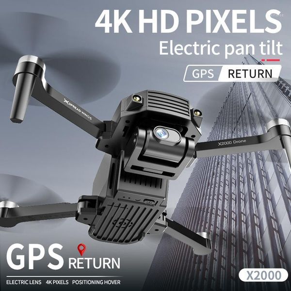 

drones wecute x2000 1.3km 2.4g wifi fpv with 4k hd pixel camera electric ajustable lens gps automatic return rc quadcopter drone rtf1