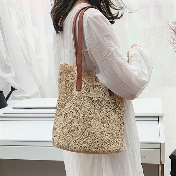 

fashion women's lace shoulder bag large capacity embroidery travel
