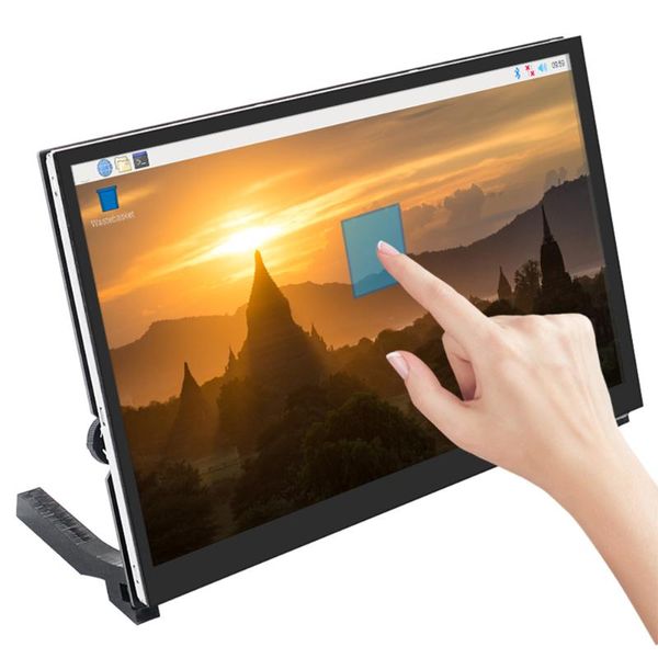

monitors 10.1 inch portable drive capacitive display lcd monitor high resolution with ips hd panel touch screen for raspberry pi