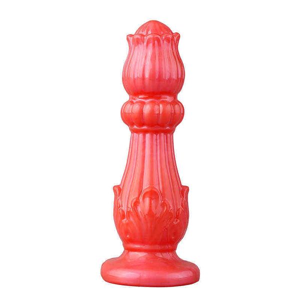 NXY Dildo Giocattoli anali New Carnation Backyard Bead Pulling Plug Sex Toy Dispositivo di masturbazione per uomo e donna Soft Fun Expansion Prodotti per adulti 0225