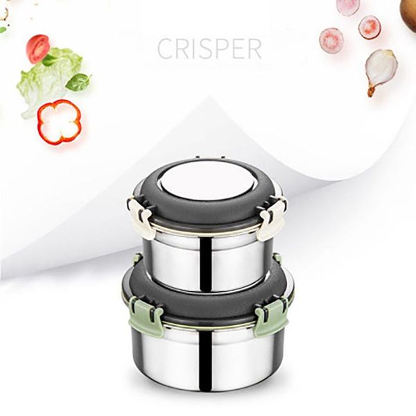 

baispo из нержавеющей стали обеда для обеда запечатанный портативный холодильник crisper бытовой пищевой едой контейнер студент офис bento b