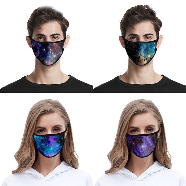

printed and starry dust wind sky 3d respirator designer face mask cross-border breathable face masks 1225