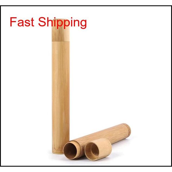 

100% biodegradable bamboo toothbrush holder with kraft case creative customized logo natural eco friendly wooden natur qylnqi bdenet