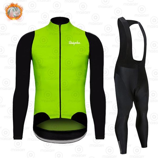 

raphaful задействуя джерси set 2020 pro team winter руно велосипед одежда mtb велосипед одежда биб брюки ropa ciclismo триатлон костюмы, Black;blue