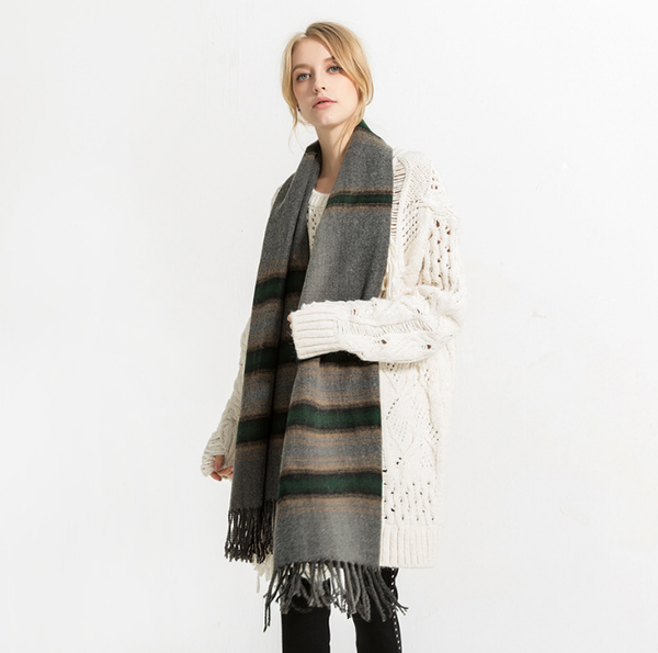 

scarves 190*62cm cashmere imitation shawl scarf autumn winter men foulard square hijab ladies wrap muffler pareo female, Blue;gray