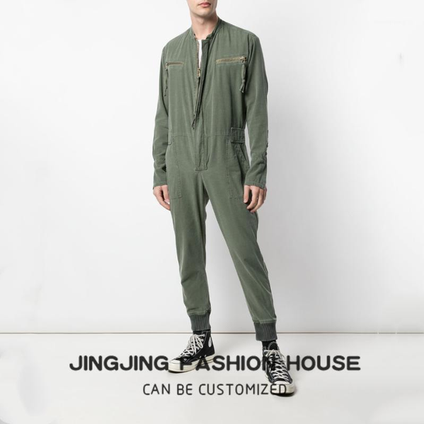 

men's pants s-6xlspring and autumn men's casual jumpsuit in europe the united states shows a slim handsome suit1, Black