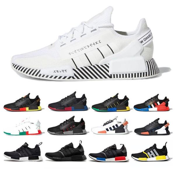 

red marble nmd r1 running shoes military green oreo atmos bred tri-color og classic men women thunder sports trainer sneakers 36-45