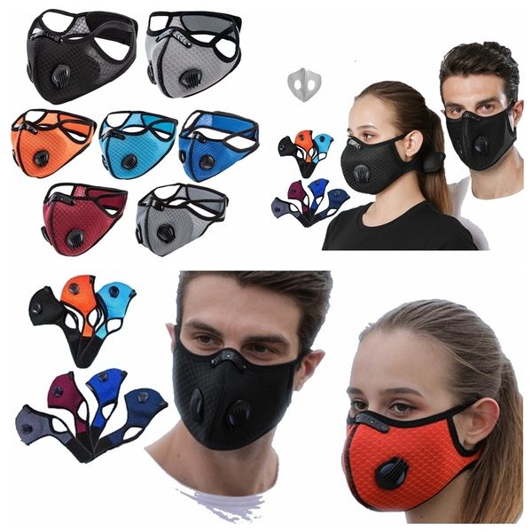 

breathable sports outdoor cycling double valve pm2.5 antifog anti dust protective mask designer face masks with filte