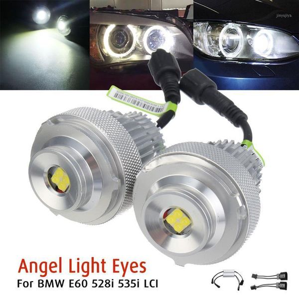 

car headlights 2pcs led angel eyes beeds light bulbs super brightness long lasting life for e60 528i 535i lci1