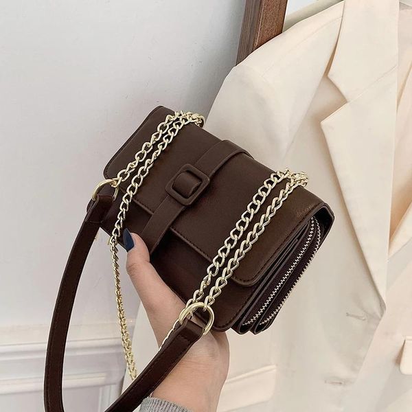 

простой сплошной цвет pu кожаные сумки crossbody для женщин 2020 мешок trend trend lady роскошные цепные путешествия сумки 5 цвет горячий