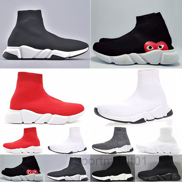 

new men women socks shoes speed trainer black white glitter pink blue fashion mens trainers casual canvas sneakers platform hj3n