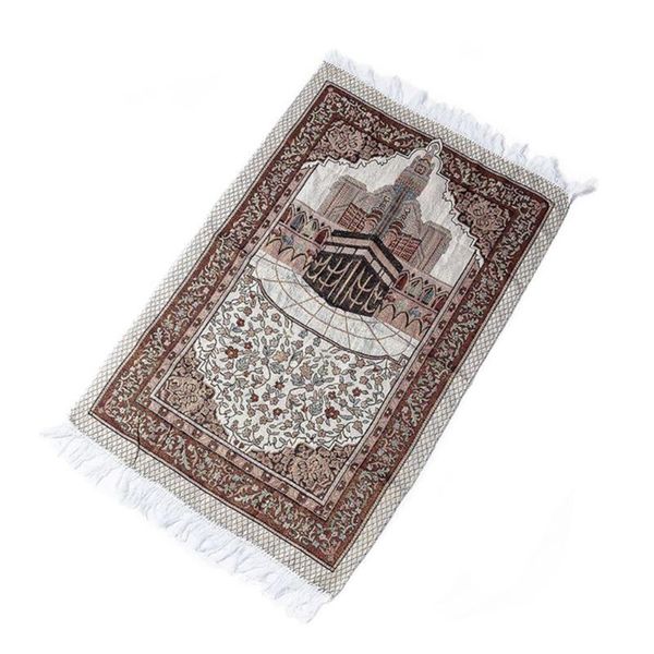 

blankets 1set muslim prayer rug portable polyester braided print mat travel home waterproof blanket with carrying