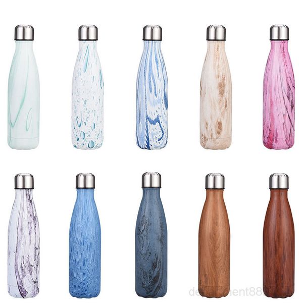 

stainless steel cola shape bottle water cups sports bottles outdoor drinkware kettle 500ml support oem vacuum cup owa1549