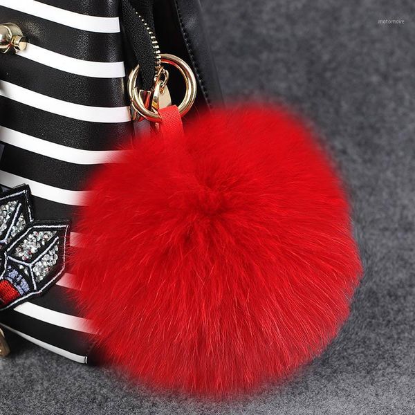 

beanie/skull caps genuine real fur pompom poms ball for bag big solid natural pompon 10cm/13cm shoes bags pendant accessories1, Blue;gray