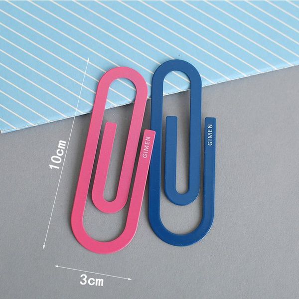 

2 pcs pack cute colorful large metal paper clip bookmark kawaii stationery paperclips planner clips office school supplies h wmtbpk