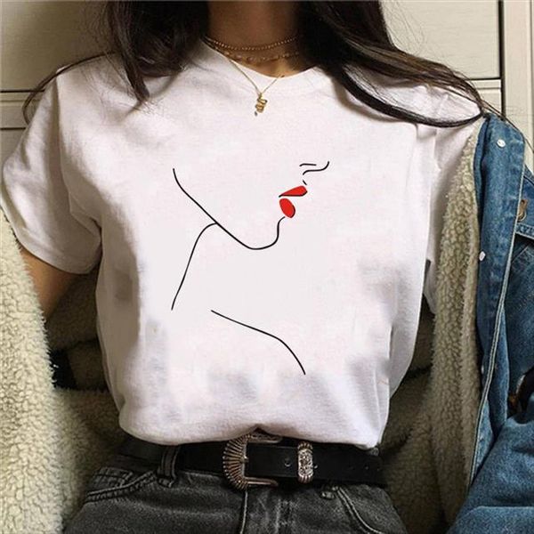 

hand face art shirt 2020 new fashion summer women print tshirt girl kawaii short sleeve o neck tshirts casual female tee, White
