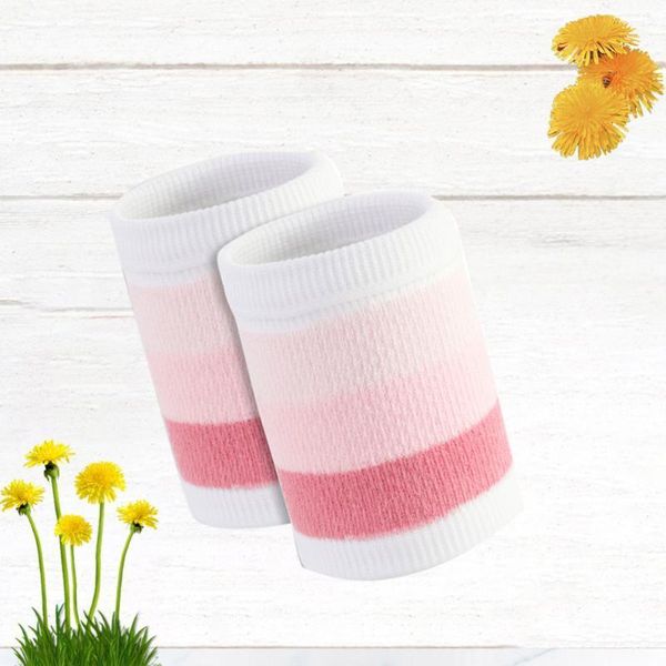 

wrist support 1 pair of sports wristband sweat absorbent elastic protective sweatbands protector for football running1, Black;red