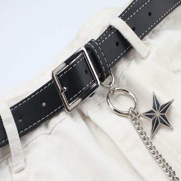 

women men punk style belt fashion accessory pin buckle adjustable belt party dress decor jeans wild waistband 2020, Black;brown