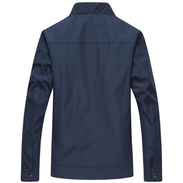 

spring summer thin varsity jacket men fashion stand collar business jackets coat pockets windproof mens outwear windbreakers 201114, Black;brown