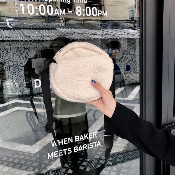 

зимний мини-круглый круг тедди плюшевая девушка вещей монет телефон сумка для креста ремешок для тела sbb910132 h wmtosh