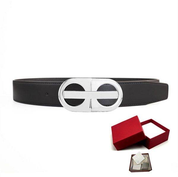 New Luxury Men Business Brand Cinture Uomo Casual Ceinture Fibbia automatica Cintura in vera pelle Cinture da donna per abiti da cintura da sera Cintura di moda con scatola