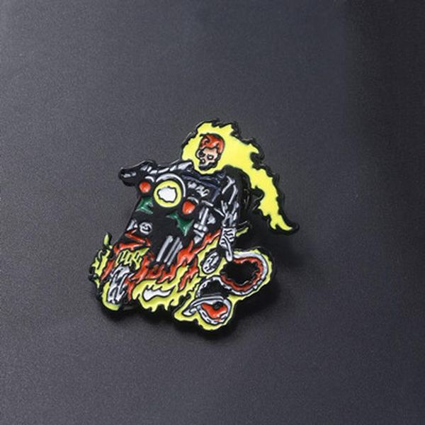 

фильм ghost rider брошь pins череп с мотоцикла для женщин мужчины сумка пальто pins аксессуары jllrxf bde_jewelry, Bronze;silver