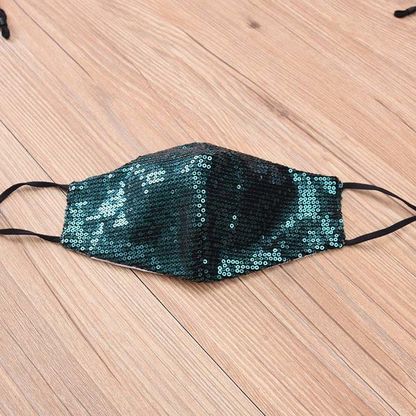 

uo8idu factory price in stock bling sequined ice silk masks anti-dust pm2.5 outdoor mouth washable reuse face mask 6 n