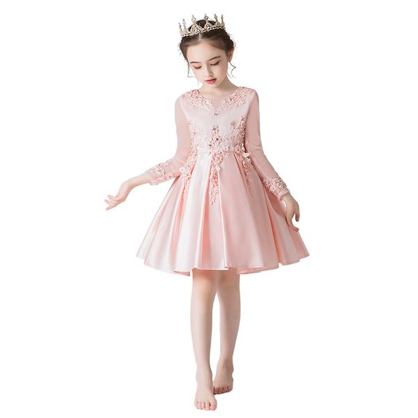 

fashion princess dress girls long dress summer new style children' wedding dress skirt performance costumes for children (1209, White;blue