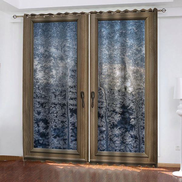 

beautiful p fashion customized 3d curtains snow flower christmas curtains 3d stereoscopic curtains