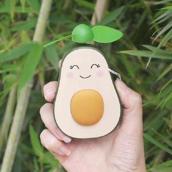 

avocado cartoon small fan outdoor usb portable charging fan