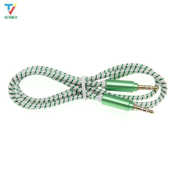 1M / 3.28FT AUX Cabo 3.5mm a 3,5 mm Macho para macho Jack Auto Cabo de Áudio Cabo de Áudio Plug AUX Line Cabo para iPhone XS Xiaomi Speaker 300pcs / lote